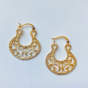 Satya Jewelry Filigree Gold earrings